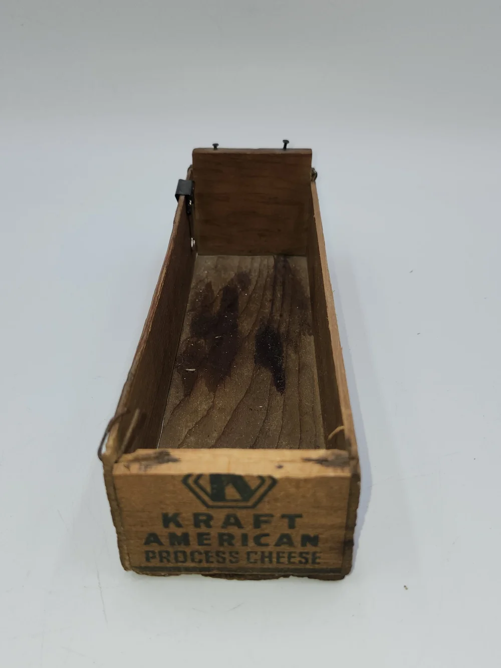 Vintage Rustic Kraft Cheese Primitive Farm Decor Small Wooden Crate Tray Storage